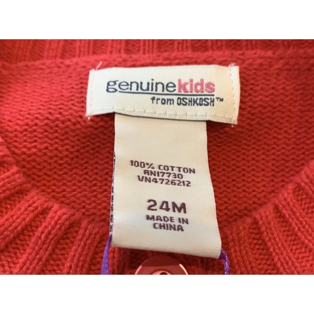 Genuine Kids from Oshkosh Girls 3 Piece Outfit 24 Months New with Tags Red Beige
